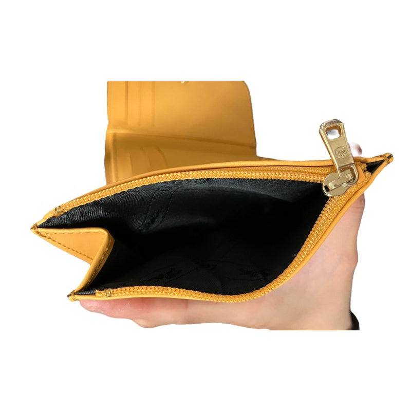 LONGCHAMP 三折短夾 黃色 保證正品