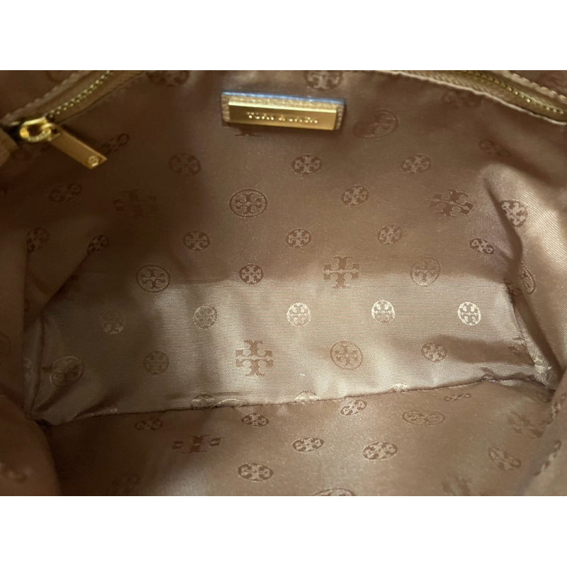 TORY BURCH 棕色鍊帶托特包 保證正品