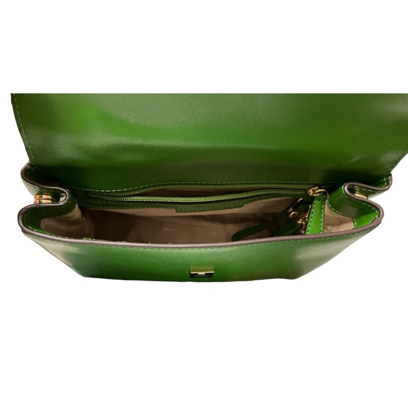 MICHAEL KORS  MK 綠色 掀蓋式 旋鈕扣 兩用包 保證正品