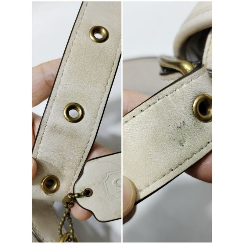 COACH 蔻馳 89139 翻蓋 條紋 拼接 斜背包 保證正品