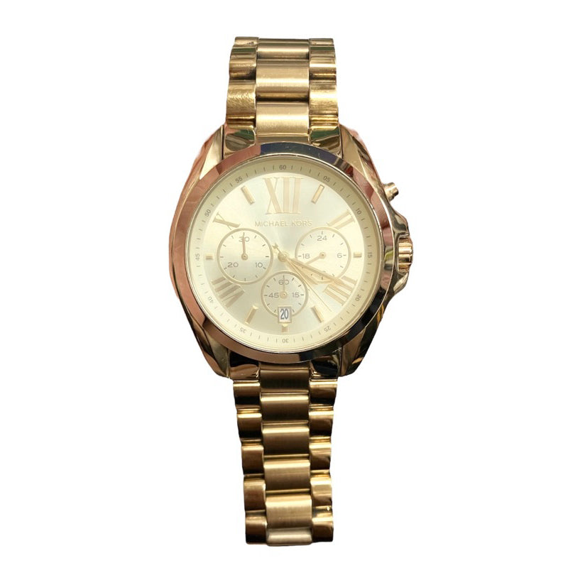 MICHAEL KORS 金色三眼錶 保證正品
