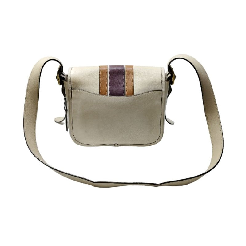 COACH 蔻馳 89139 翻蓋 條紋 拼接 斜背包 保證正品