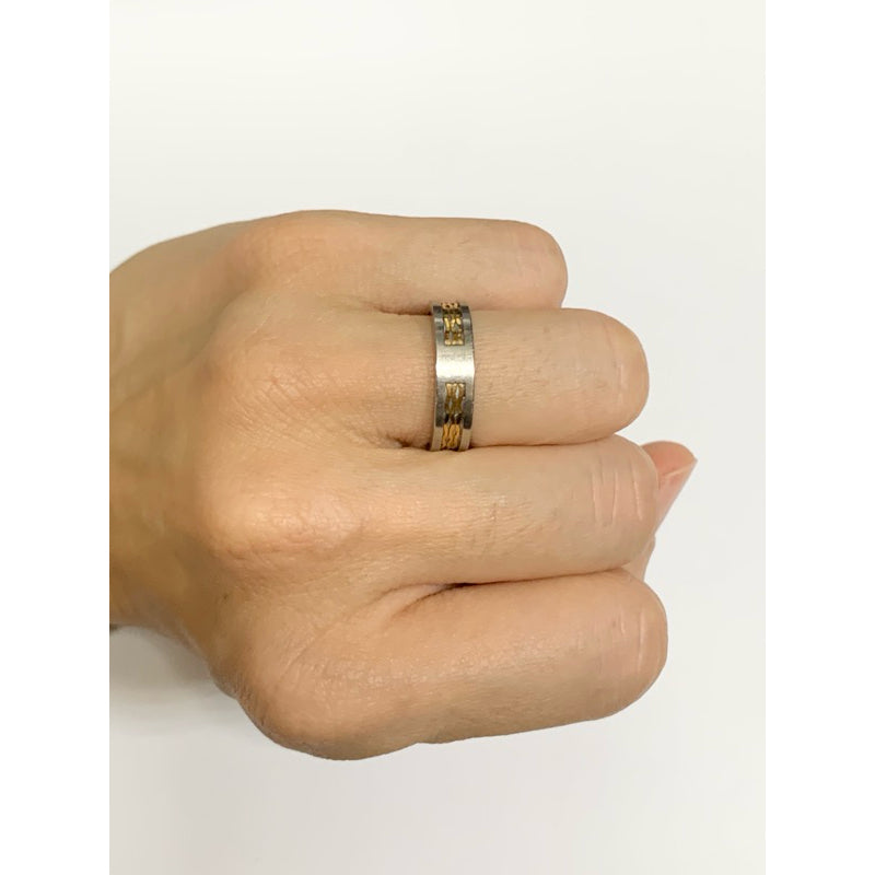 ROYAL DAMON 羅亞戴蒙 316L白鋼 18K 戒指 10號