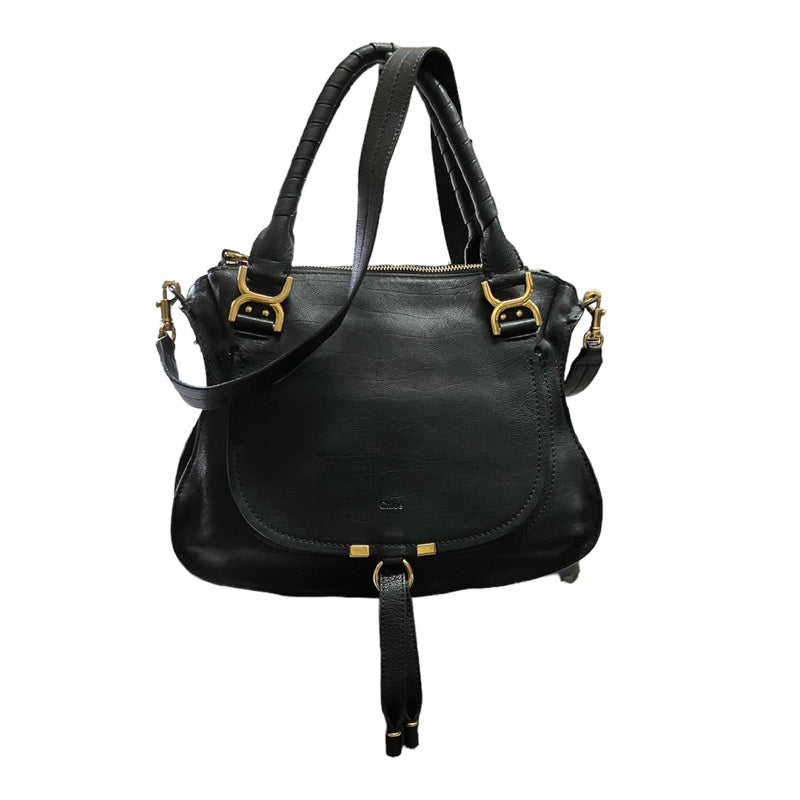 CHLOE MARCIE 黑色真皮肩背斜背包 保證正品