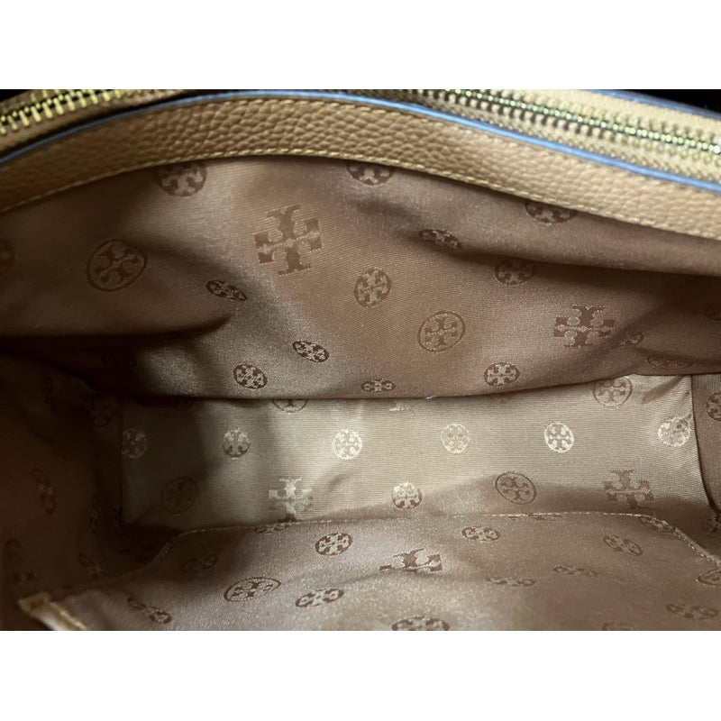 TORY BURCH 棕色鍊帶托特包 保證正品