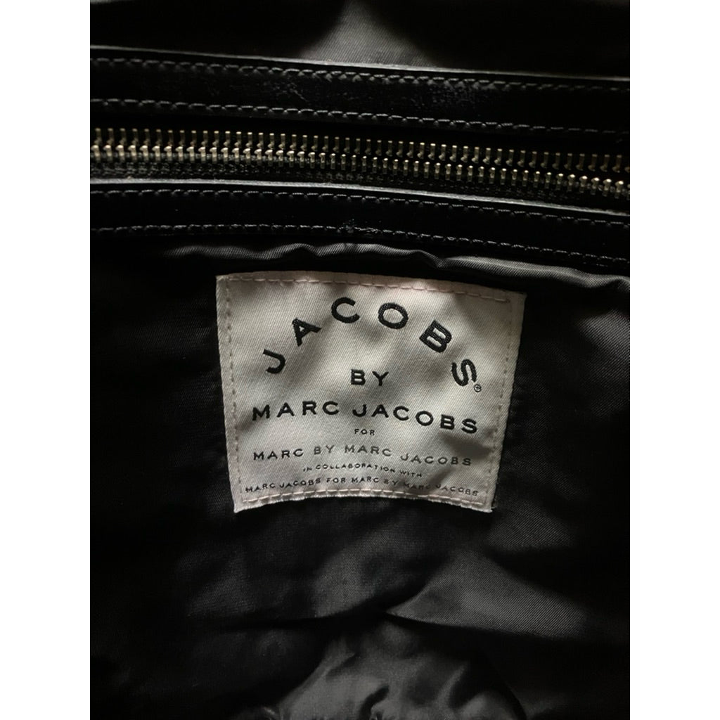 MARC BY MARC JACOBS 菱格紋 尼龍 漆皮 肩背包 保證正品