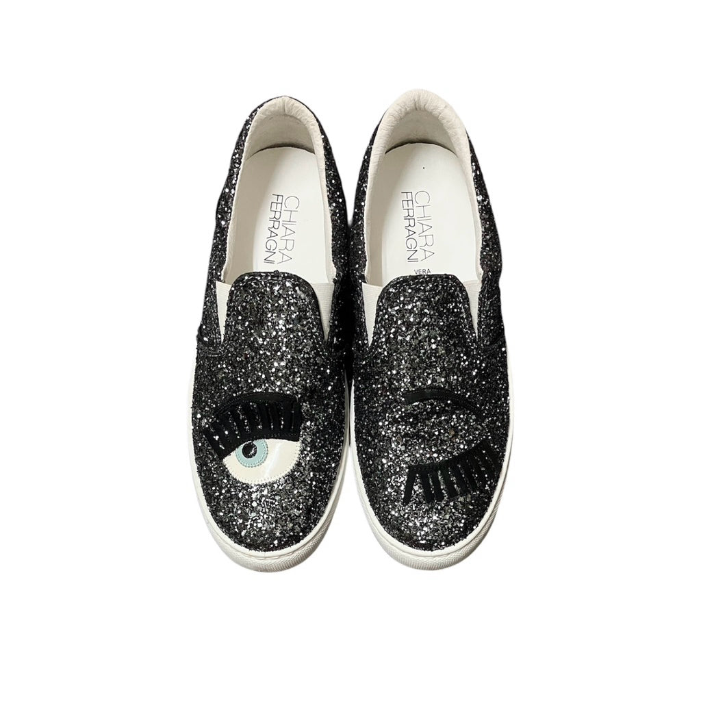 全新閑置品！！！CHIARA FERRAGNI 眨眼 亮片 懶人鞋