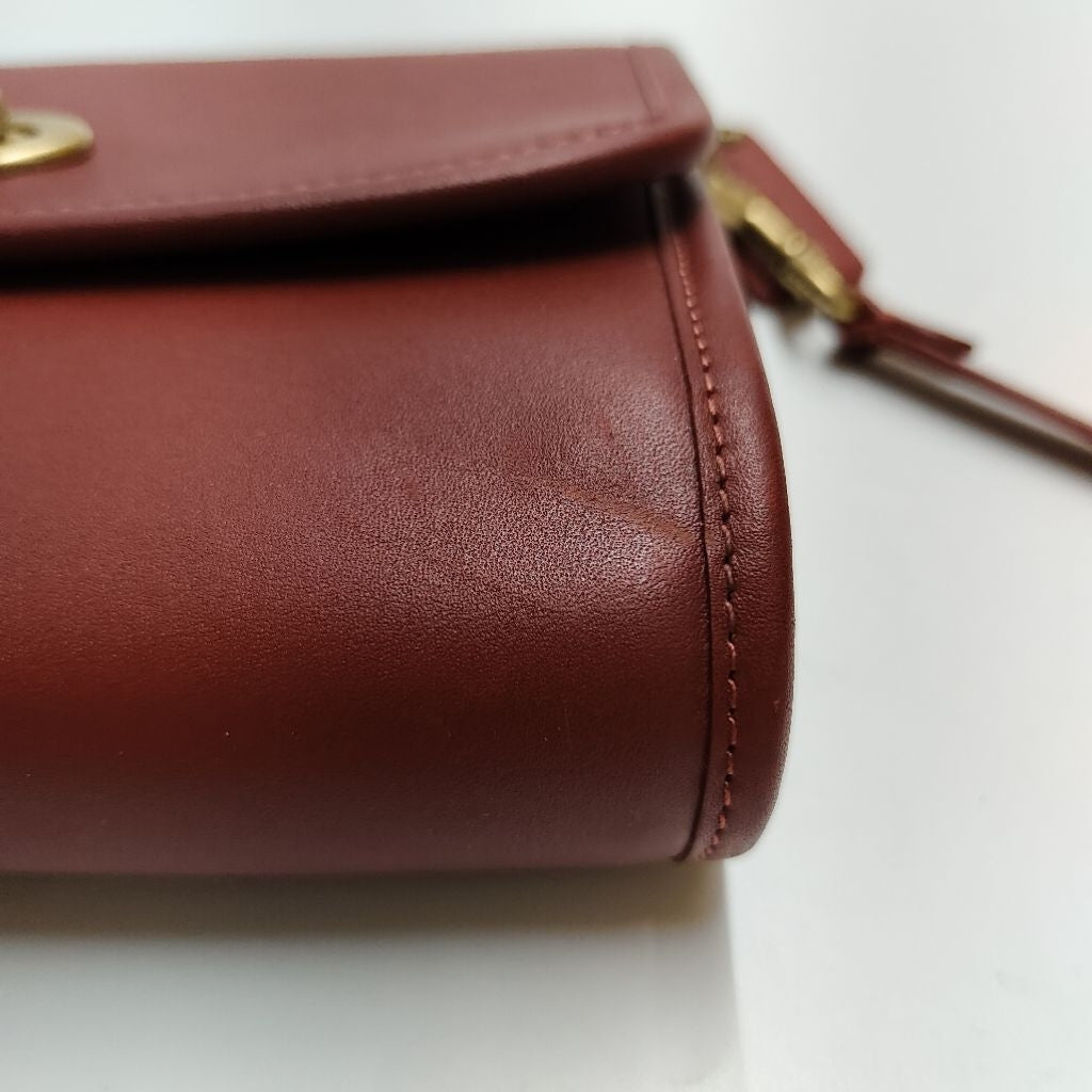 COACH 蔻馳 KIP C3486 暗紅色 斜背包 小包 保證正品