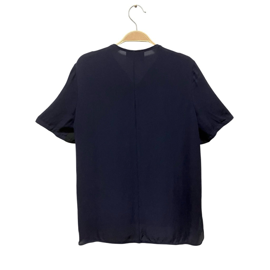 THE KOOPLES 深藍 雪紡 短袖上衣