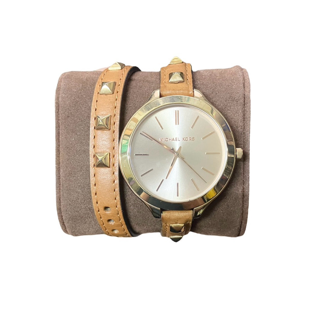 MICHAEL KORS 玫瑰金 卯釘錶帶 手錶 保證正品