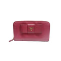 PRADA 皮夾 長夾 桃紅色 保證正品