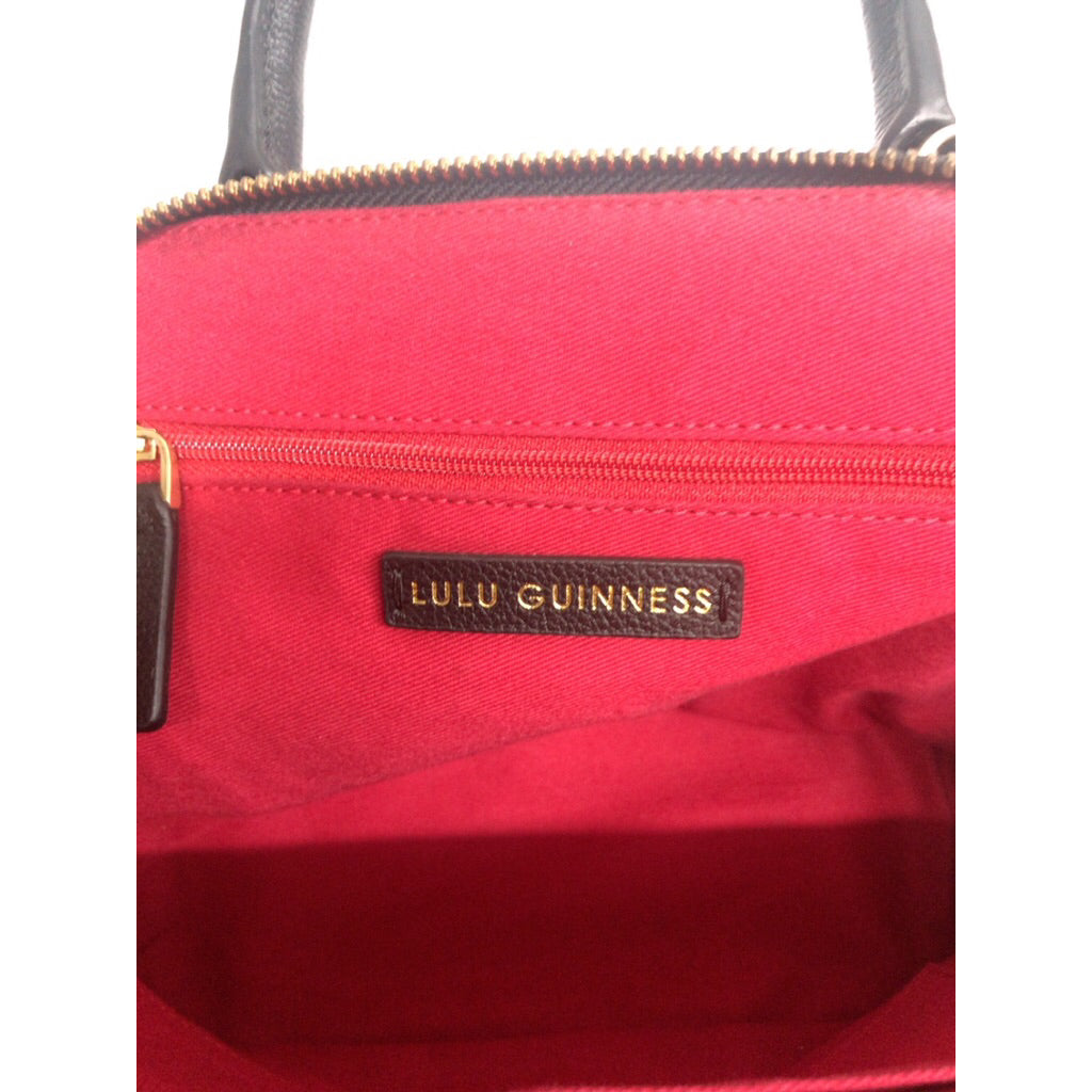 Lulu Guinness 紅唇包 黑白 手提斜背 包