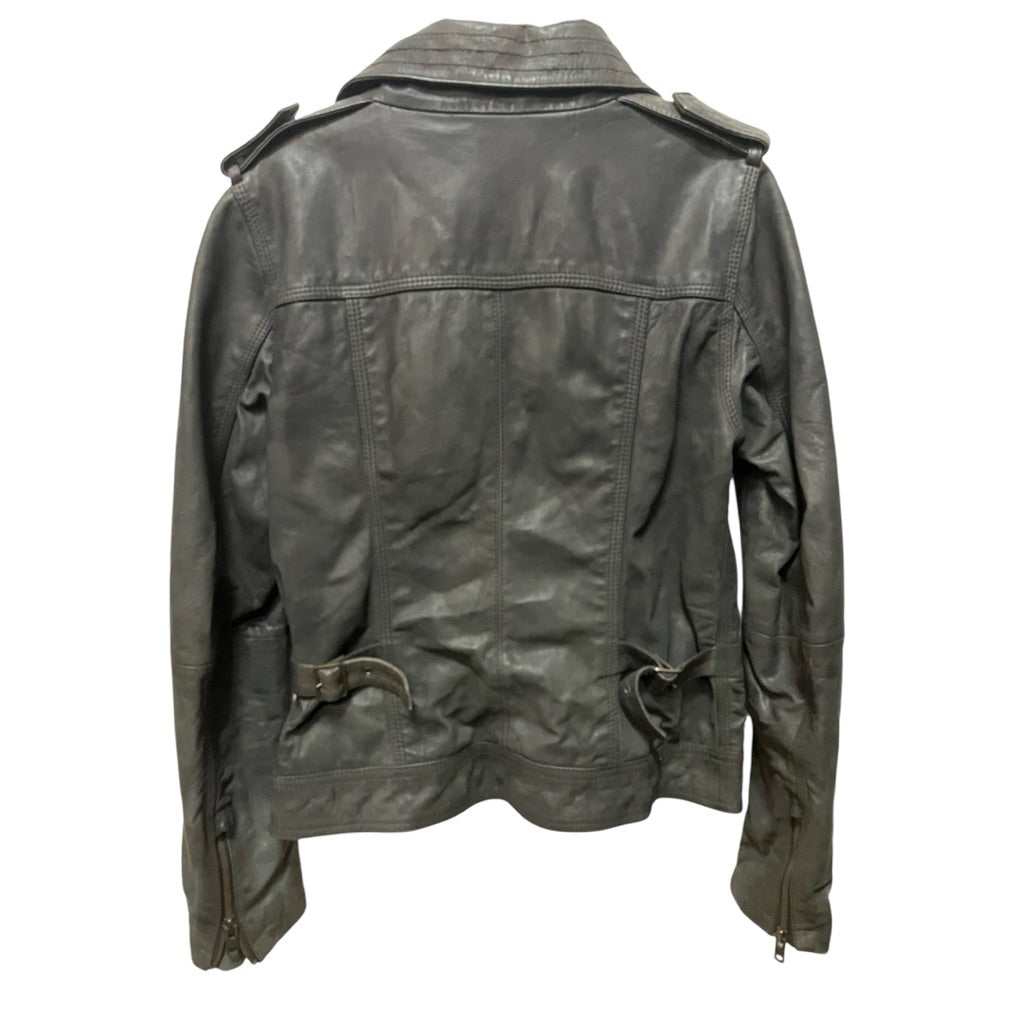 SUPERDRY 極度乾燥 墨綠色 真皮外套 保證正品