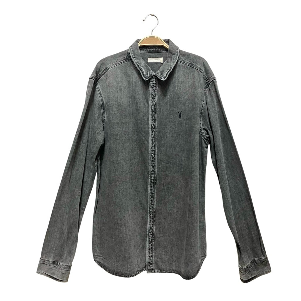 ALL SAINTS 復古水洗刷色 牛仔襯衫