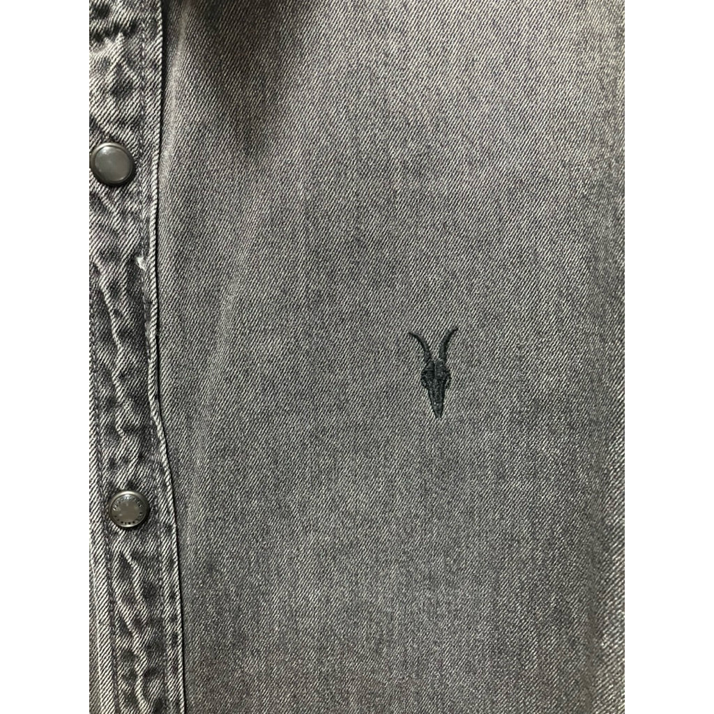 ALL SAINTS 復古水洗刷色 牛仔襯衫