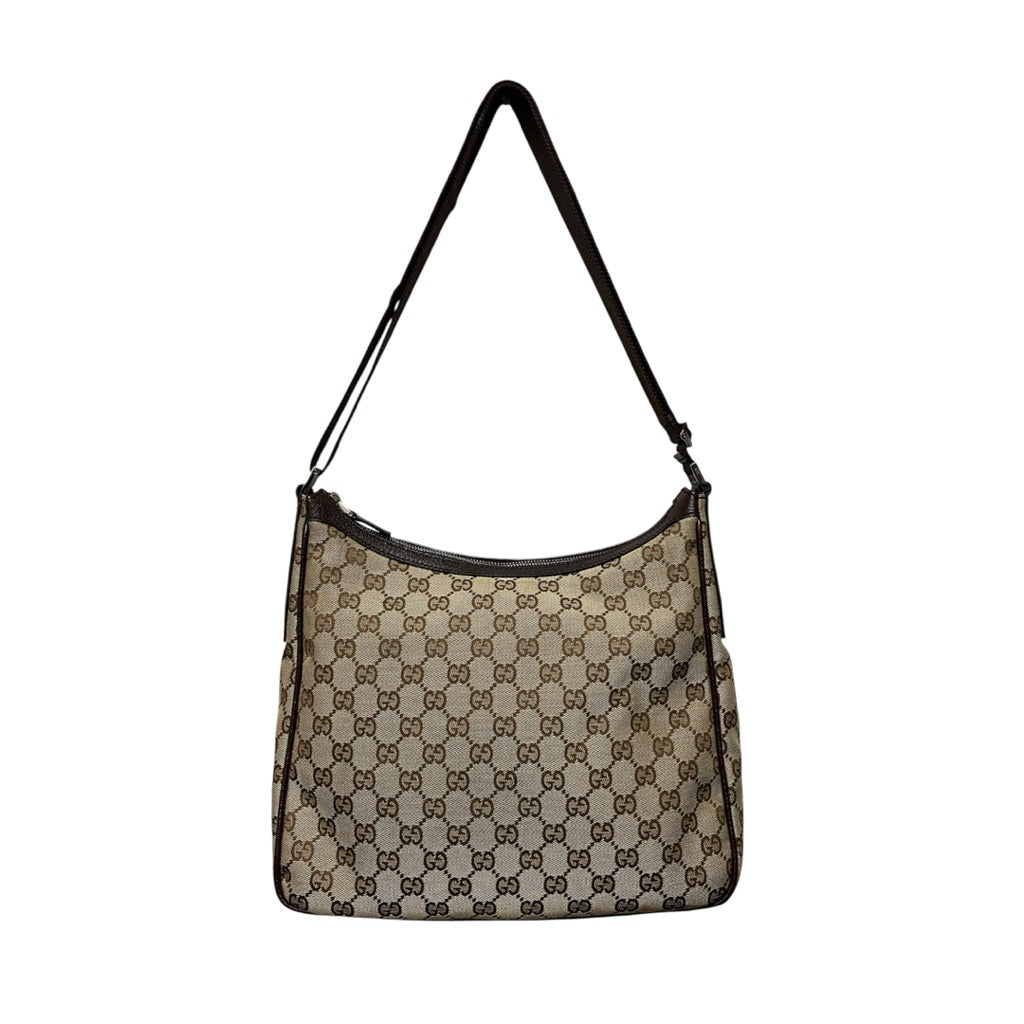 GUCCI 經典老花 帆布郵差包 保證正品