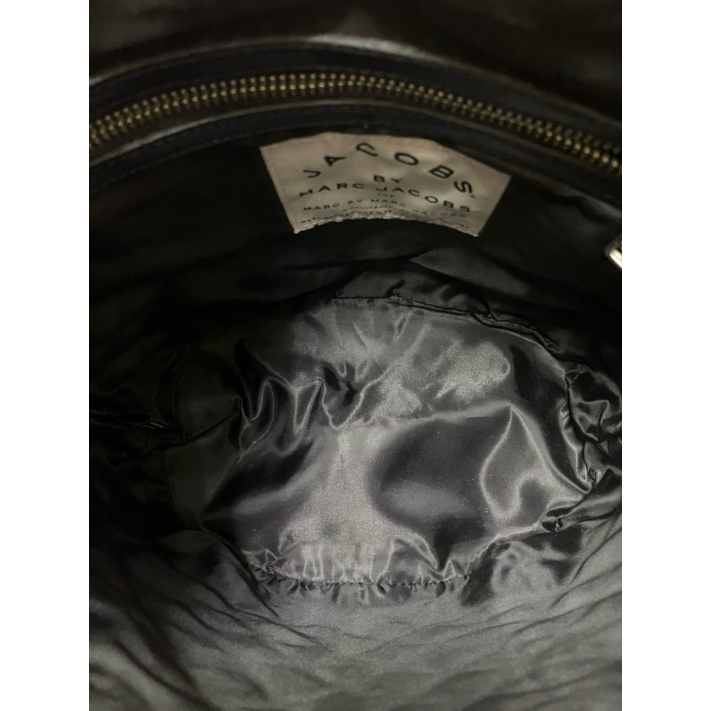 MARC BY MARC JACOBS 菱格紋 尼龍 漆皮 肩背包 保證正品