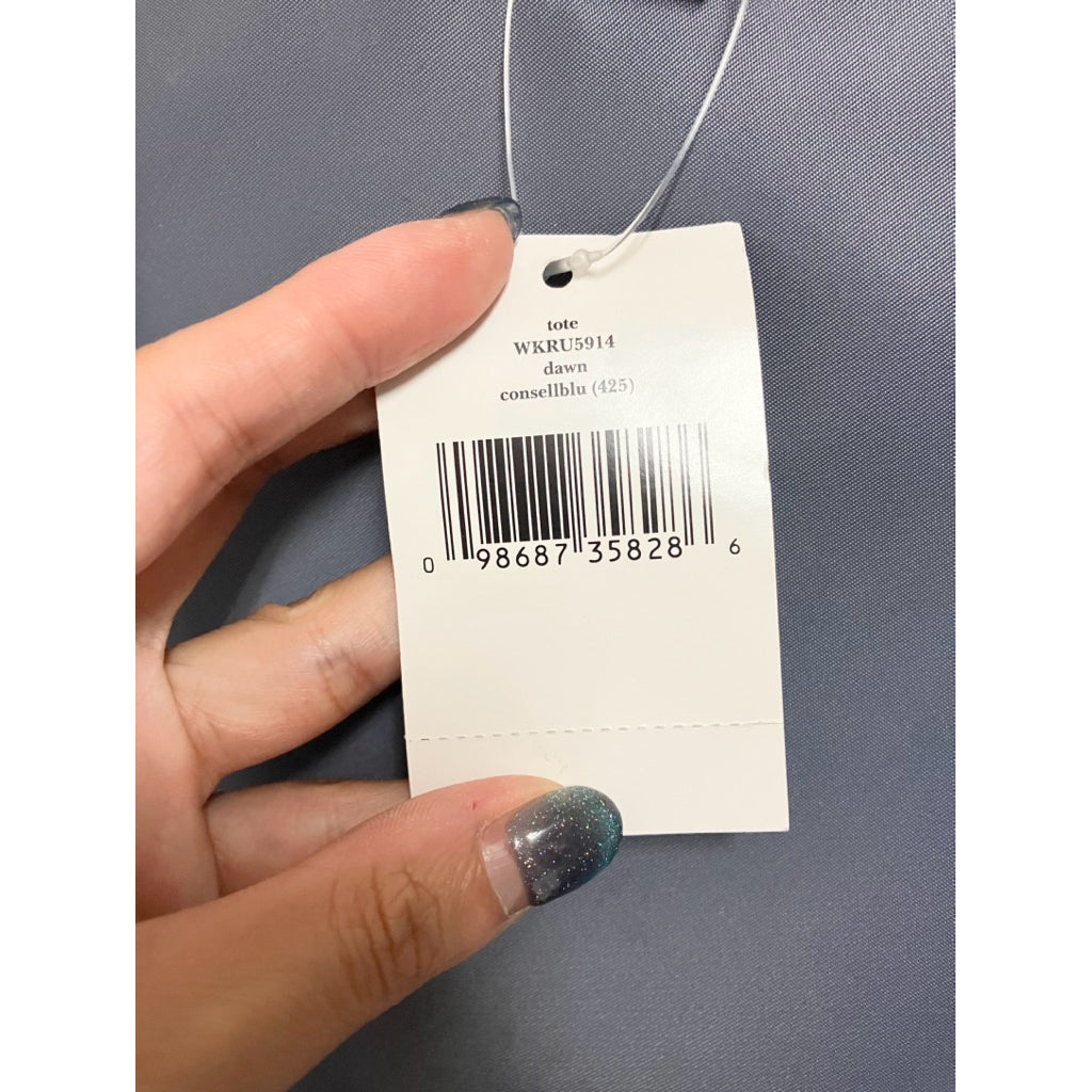 全新吊牌未拆！！！KATE SPADE 莫蘭迪藍 尼龍布 托特包 保證正品