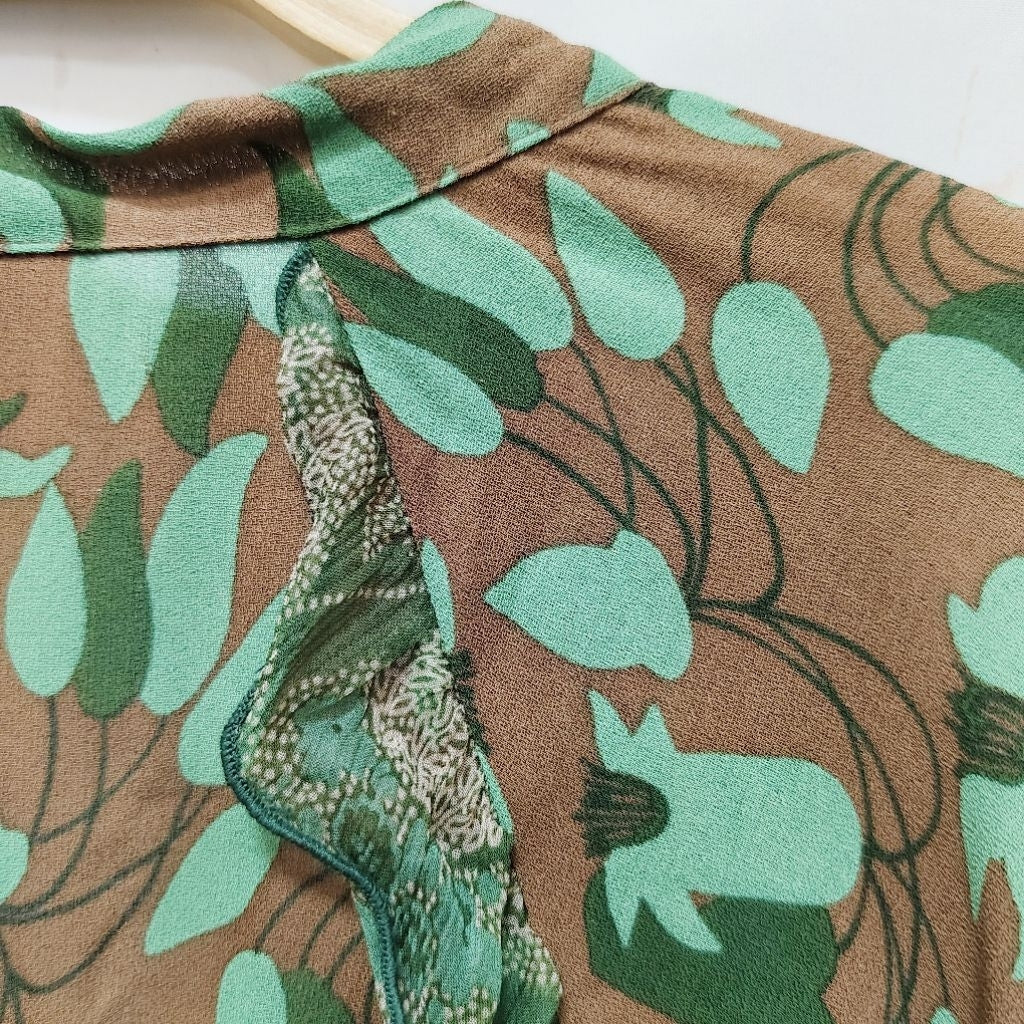 ANNA SUI 安娜蘇 雪紡衫 薄衫 褐色 花衫 保證正品
