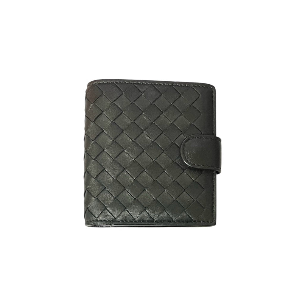 BOTTEGA VENETA 編織扣式短夾 保證正品