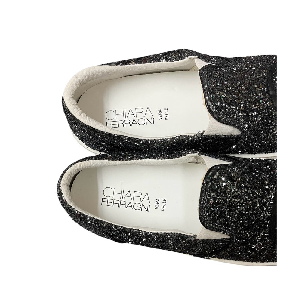 全新閑置品！！！CHIARA FERRAGNI 眨眼 亮片 懶人鞋