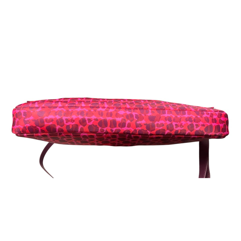 MARC JACOBS 桃紅 豹紋 尼龍布 筆電包 保證正品
