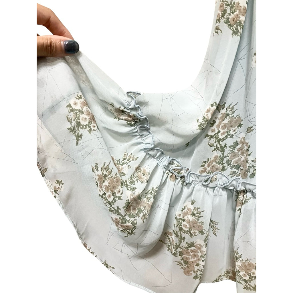 COPINER 正韓 花朵 透膚 長洋裝
