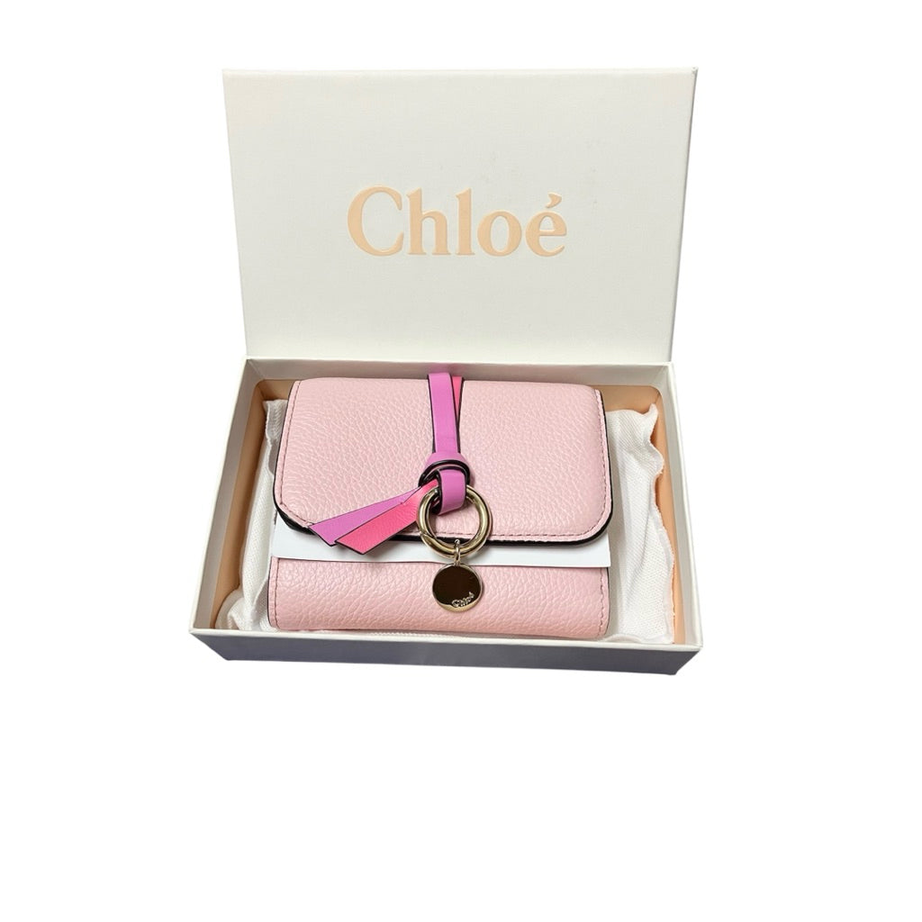 CHLOE 粉色 三折短夾 保證正品