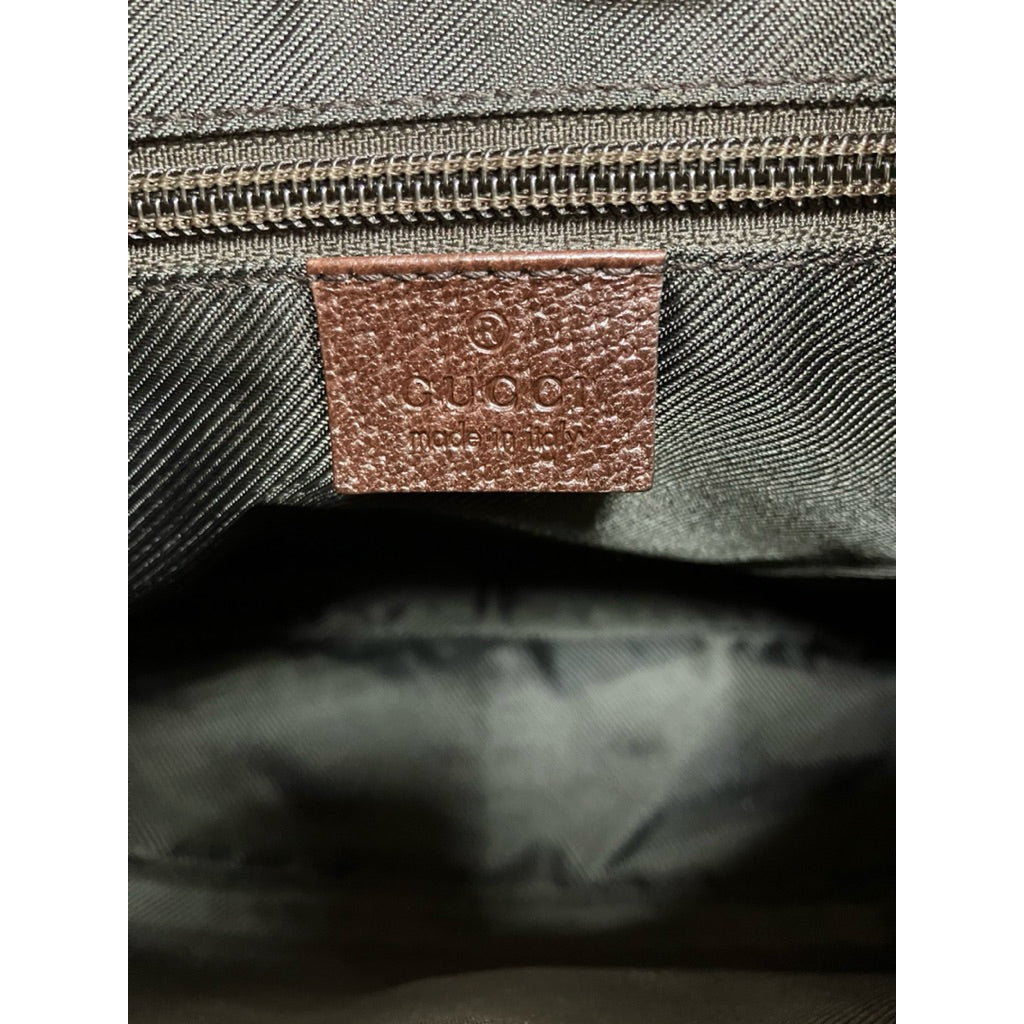 GUCCI 經典老花 帆布郵差包 保證正品