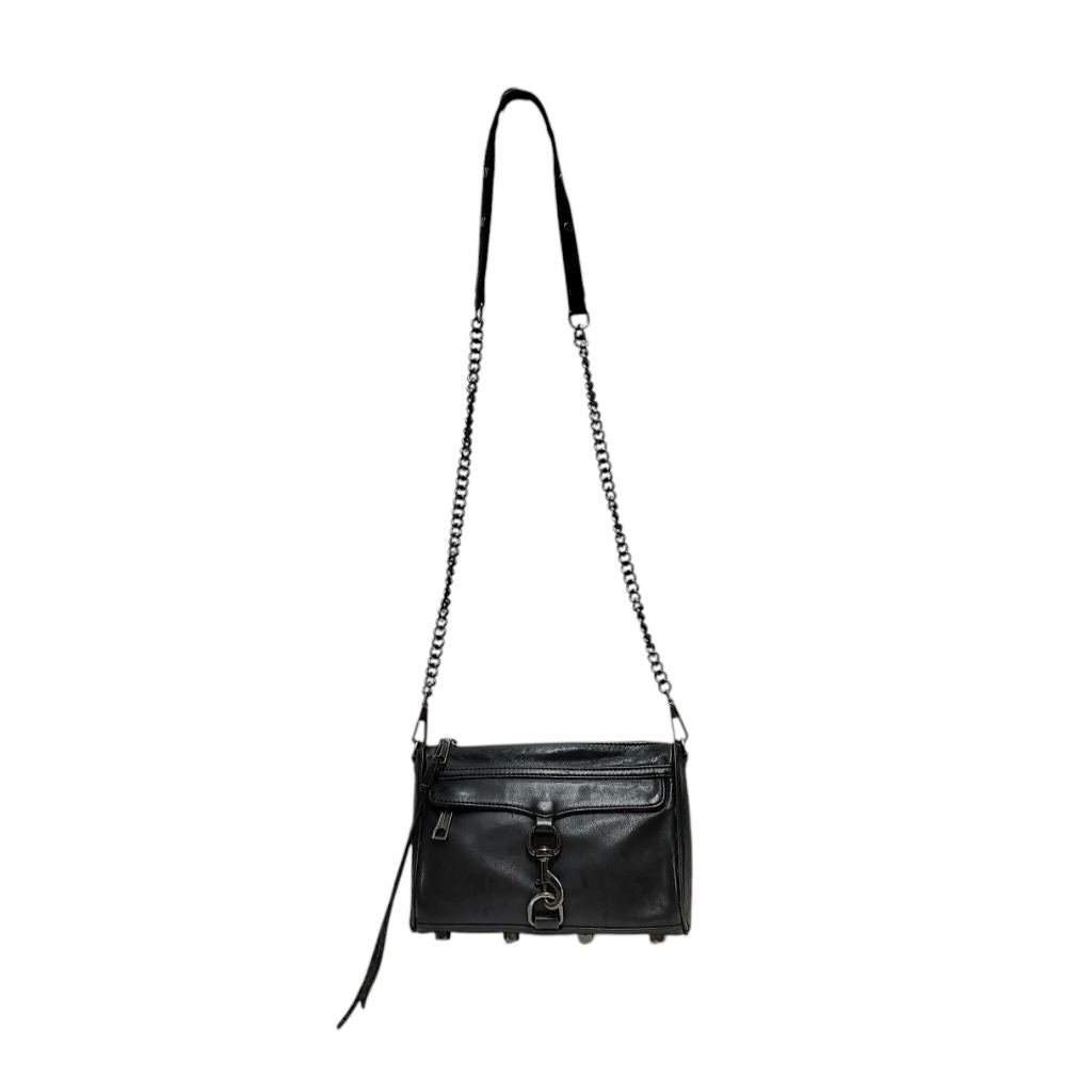 REBECCA MINKOFF 肩背包 斜背包 黑色 鏈條包 保證正品
