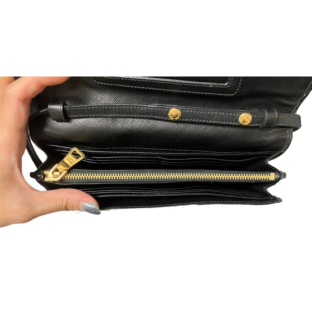 PRADA 黑色 防刮皮 WOC 保證正品