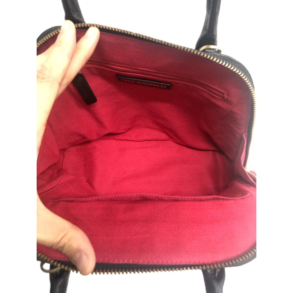 Lulu Guinness 紅唇包 黑白 手提斜背 包