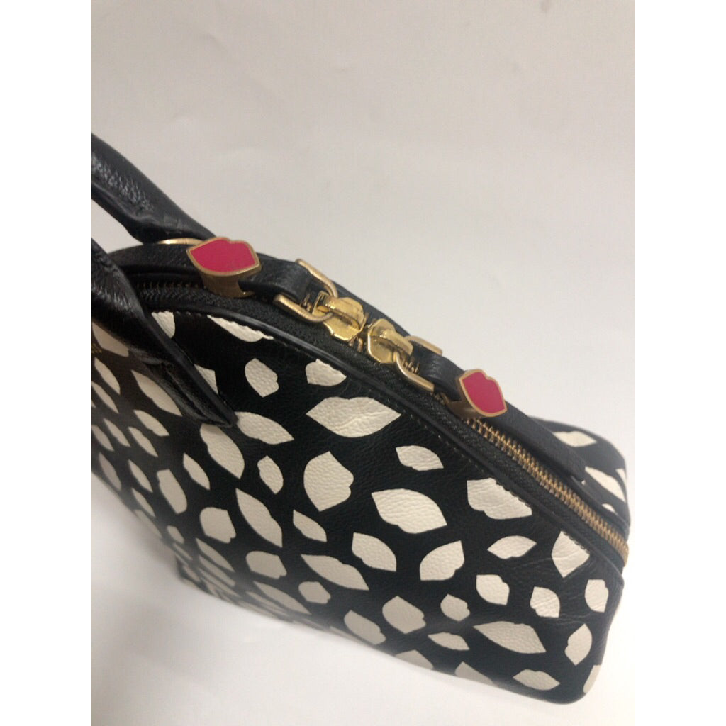 Lulu Guinness 紅唇包 黑白 手提斜背 包