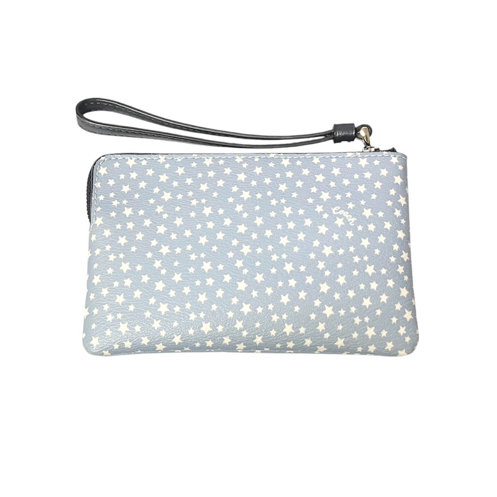 COACH 天空藍底 白星星 手拿包 保證正品
