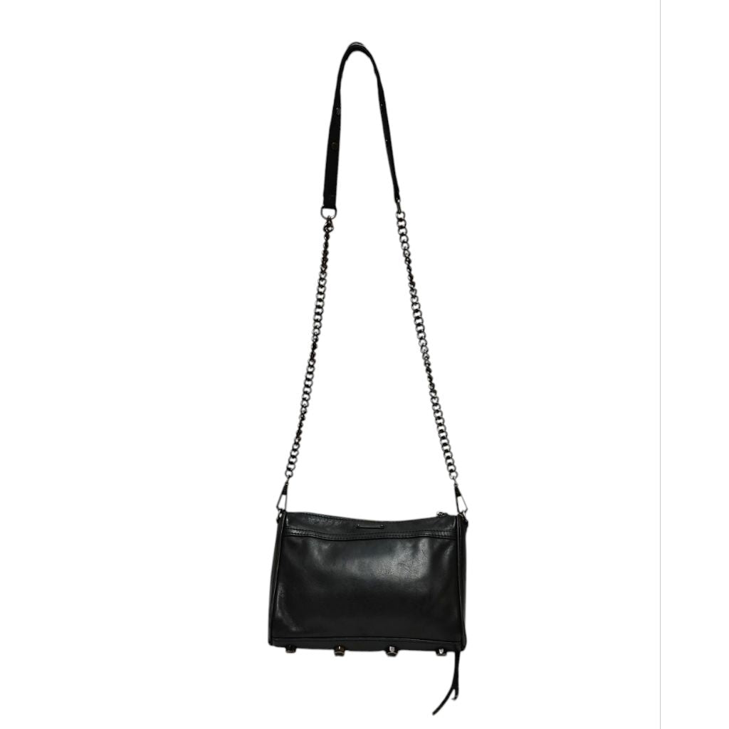 REBECCA MINKOFF 肩背包 斜背包 黑色 鏈條包 保證正品