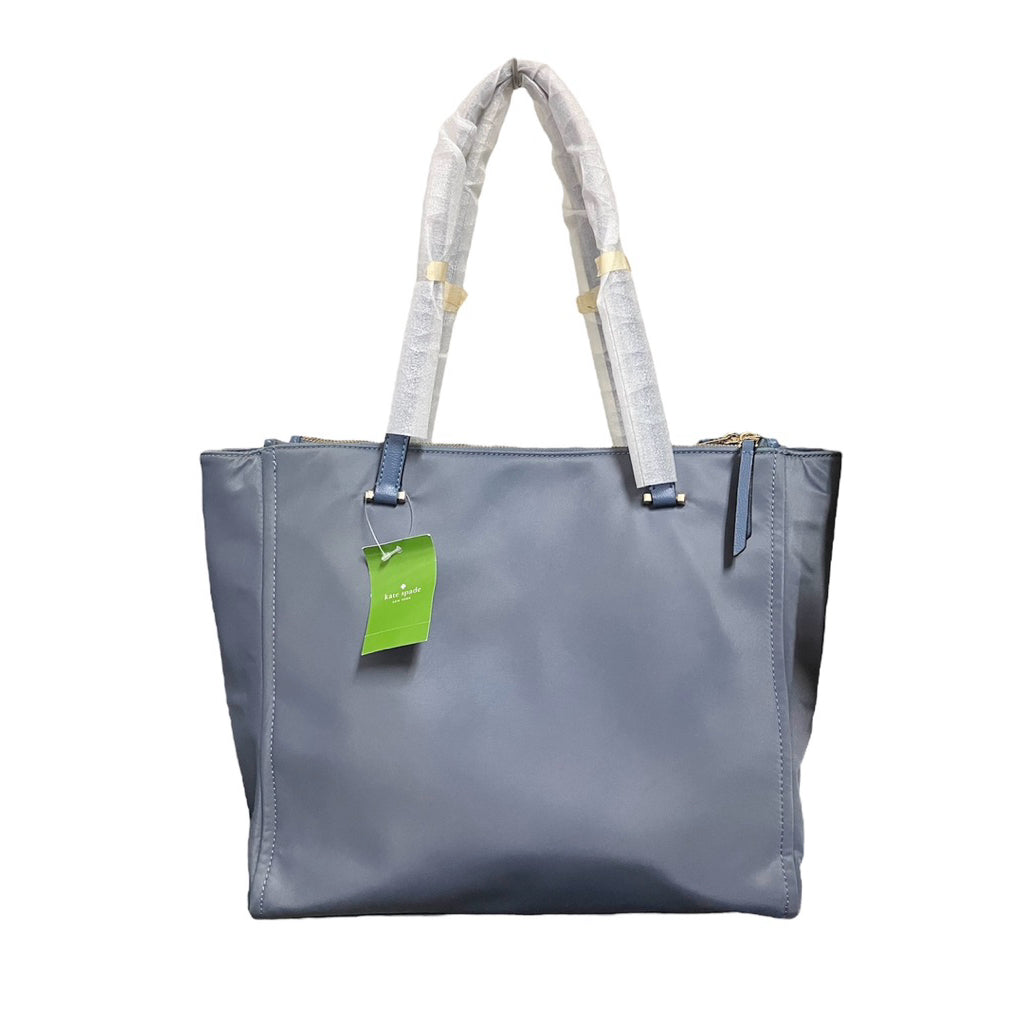 全新吊牌未拆！！！KATE SPADE 莫蘭迪藍 尼龍布 托特包 保證正品