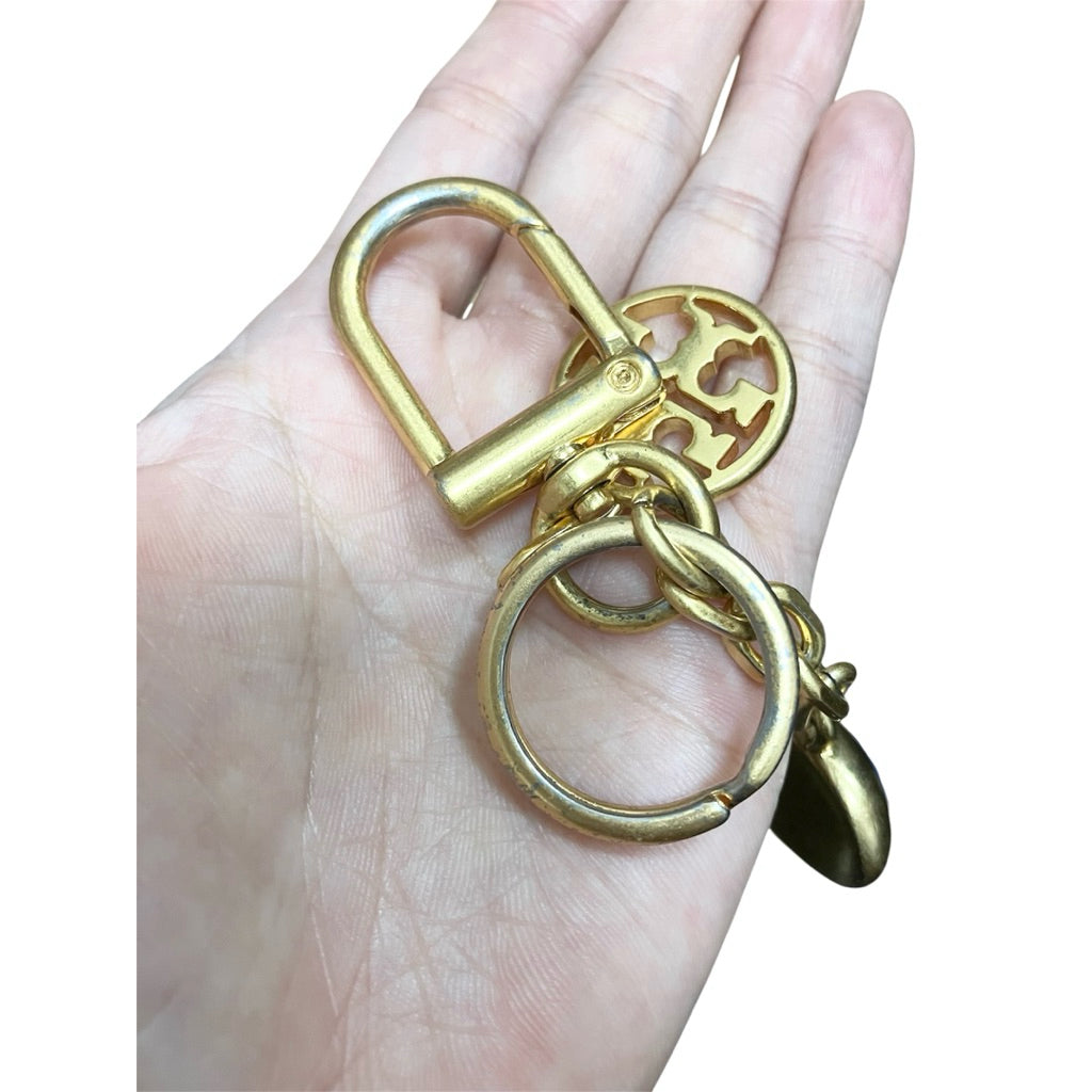 TORY BURCH 藍色 愛心 鑰匙圈 保證正品