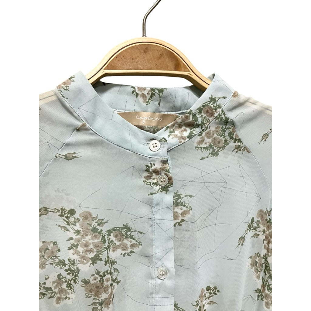 COPINER 正韓 花朵 透膚 長洋裝
