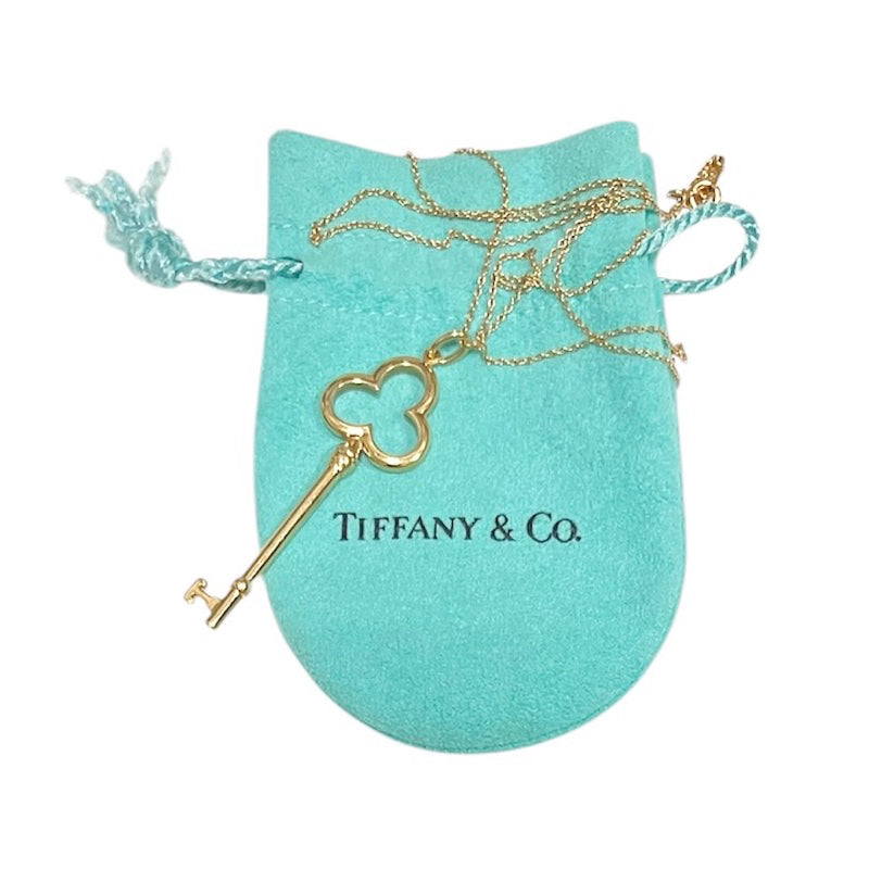 TIFFANY & CO. 18K 三葉草鑰匙 6cm 大款 項鍊 保證正品