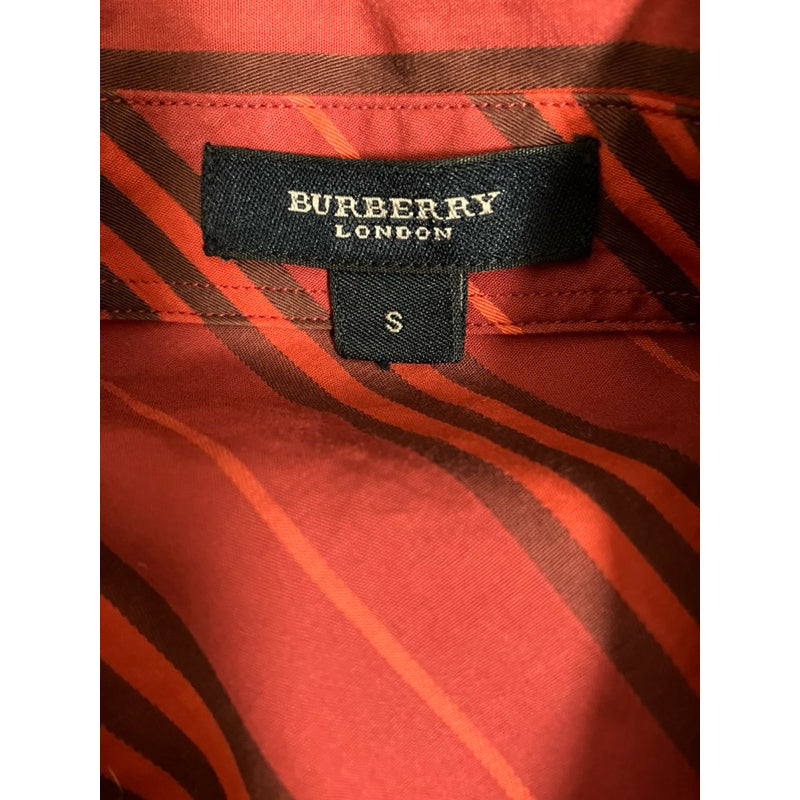 BURBERRY 紅色斜條紋長袖襯衫 保證正品