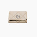 TORY BURCH 46170 皮夾 短夾 迷你夾 小卡夾 米色 保證正品