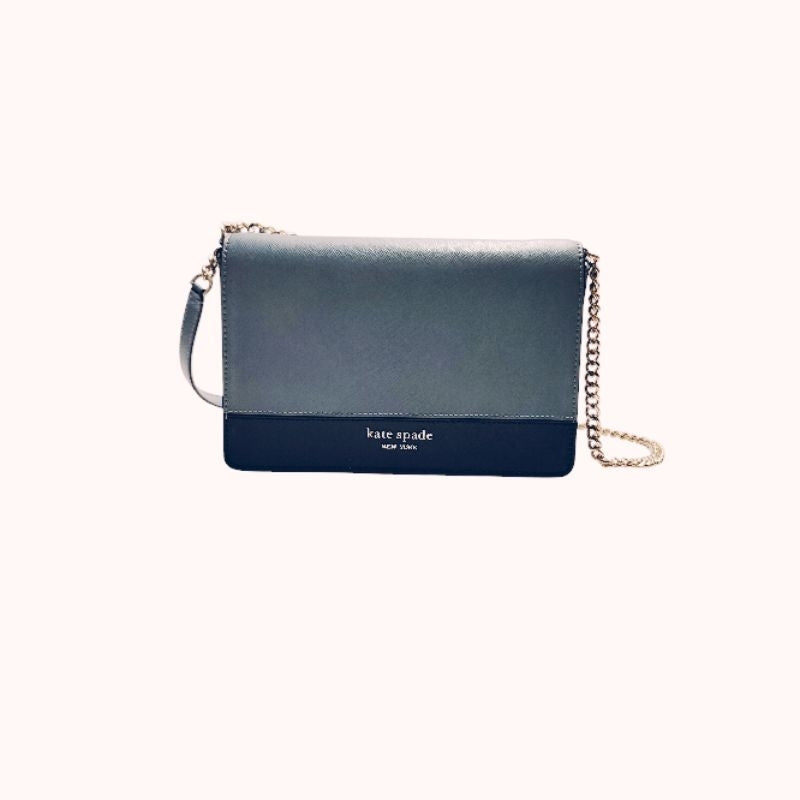 KATE SPADE WLRU1153 斜背色 霧藍色 藍色 小包 保證正品