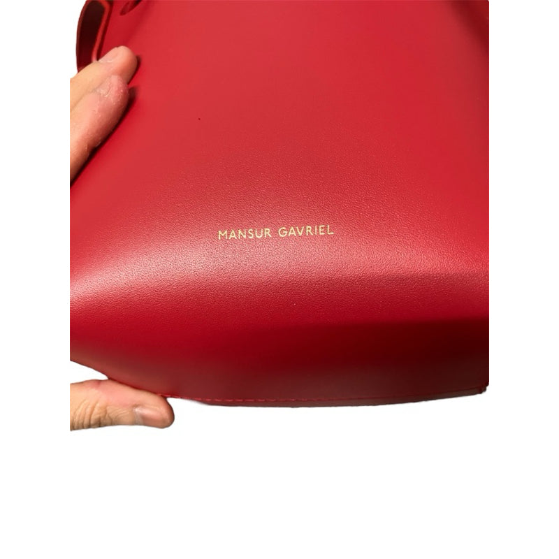 MANSUR GAVRIEL 牛皮水桶包 正紅色 保證正品