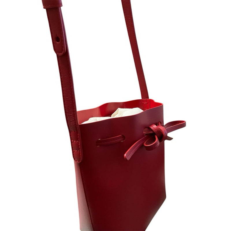 MANSUR GAVRIEL 牛皮水桶包 正紅色 保證正品