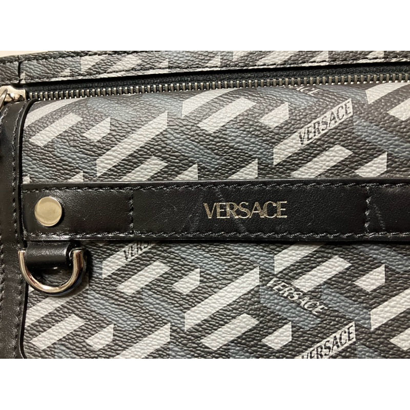 VERSACE 凡賽斯 滿版LOGO腰包 保證正品