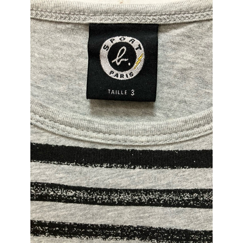 AGNES.B 條紋 大LOGO 長袖棉T 保證正品