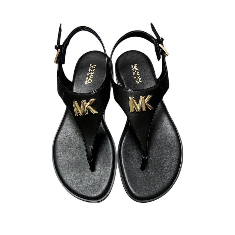 全新品！！！MICHAEL KORS 黑色 大LOGO 夾腳拖鞋 保證正品
