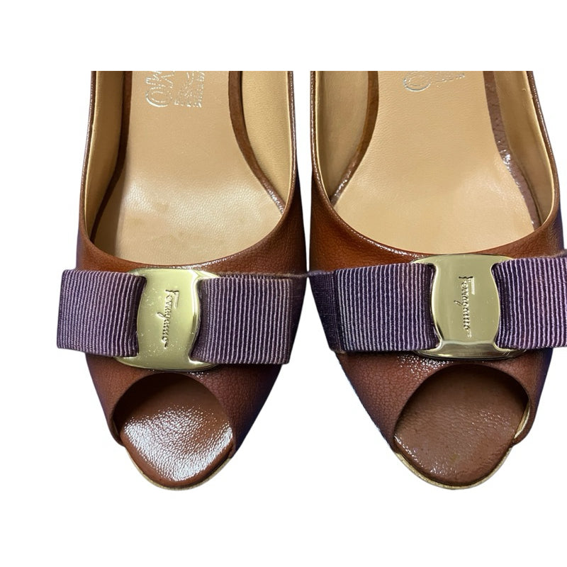 FERRAGAMO 菲拉格慕 中跟鞋  魚口鞋 保證正品
