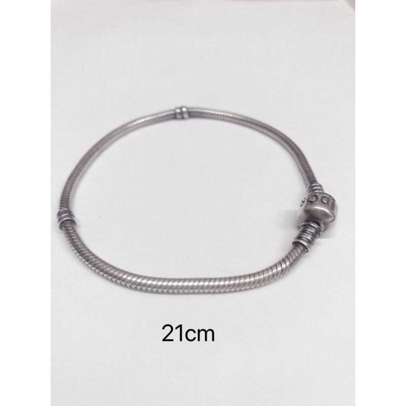 PANDORA 潘朵拉 經典釦頭 純銀 蛇鍊 18、19、21公分 保證正品