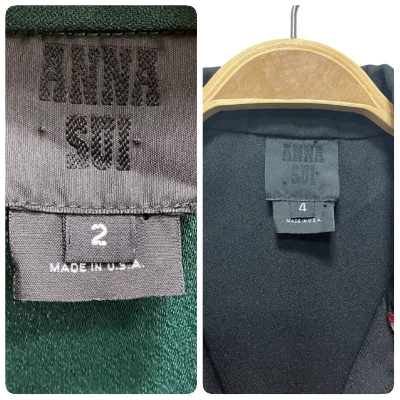 ANNA SUI 綠色 無袖 刺繡 小洋裝（紅色已售）